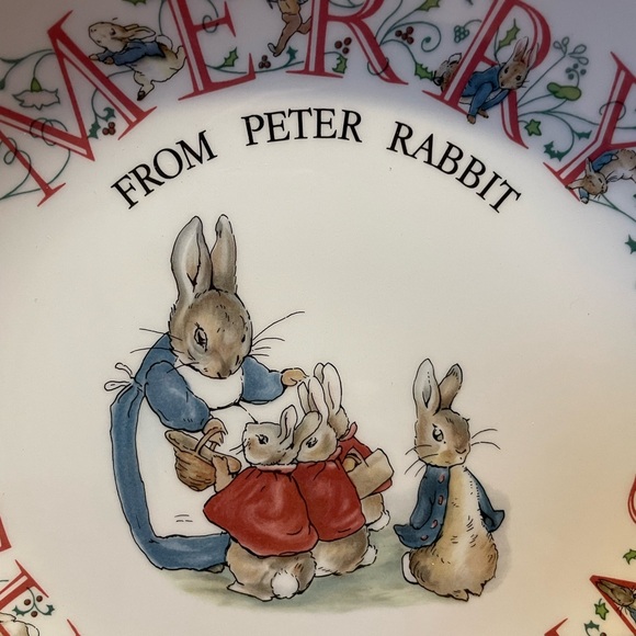 Beatrix Potter Peter Rabbit Wedgwood Christmas Plate 1991 - Picture 3 of 8